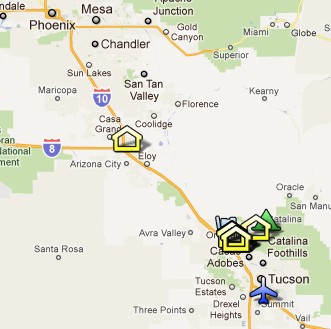 map of Mt Lemmon brevet